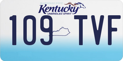 KY license plate 109TVF