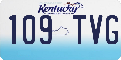 KY license plate 109TVG