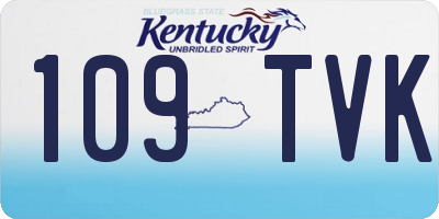 KY license plate 109TVK