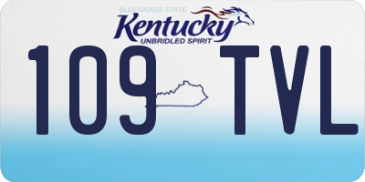 KY license plate 109TVL