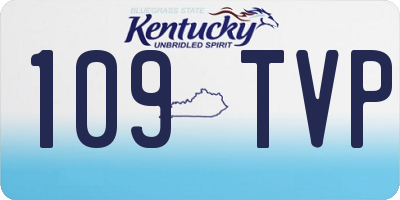 KY license plate 109TVP