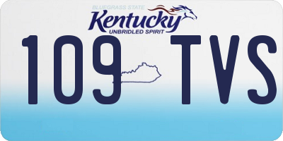 KY license plate 109TVS