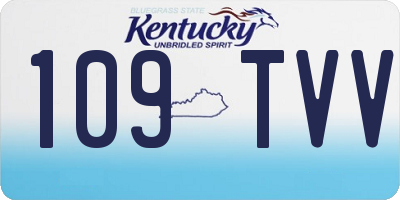KY license plate 109TVV