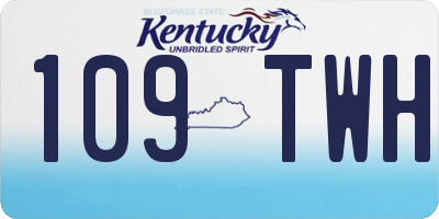 KY license plate 109TWH