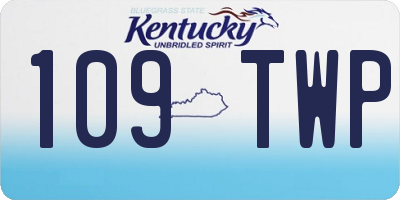 KY license plate 109TWP