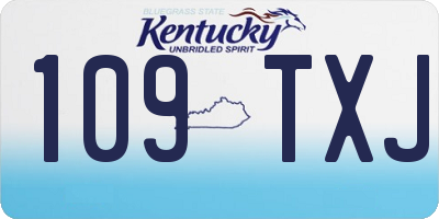 KY license plate 109TXJ