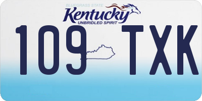 KY license plate 109TXK
