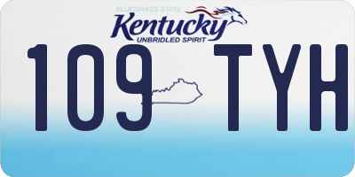 KY license plate 109TYH