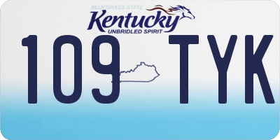 KY license plate 109TYK