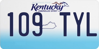 KY license plate 109TYL