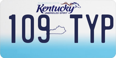 KY license plate 109TYP
