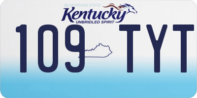 KY license plate 109TYT