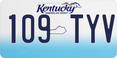 KY license plate 109TYV