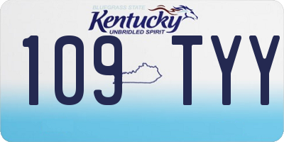 KY license plate 109TYY