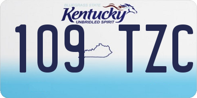 KY license plate 109TZC