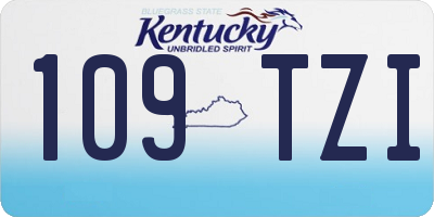 KY license plate 109TZI