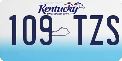 KY license plate 109TZS