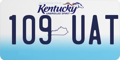 KY license plate 109UAT