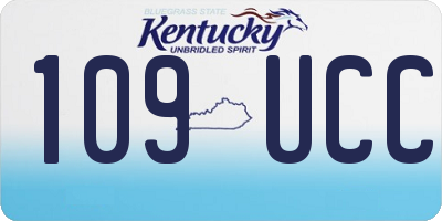KY license plate 109UCC