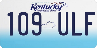 KY license plate 109ULF