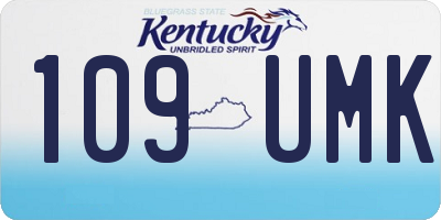 KY license plate 109UMK