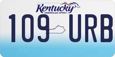 KY license plate 109URB