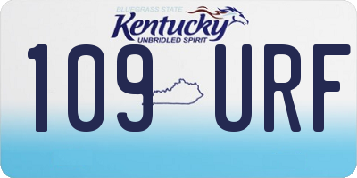 KY license plate 109URF