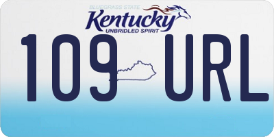 KY license plate 109URL