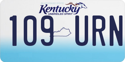 KY license plate 109URN