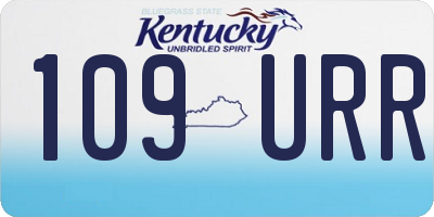 KY license plate 109URR