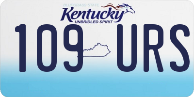 KY license plate 109URS