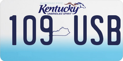 KY license plate 109USB