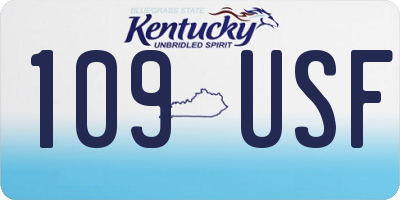 KY license plate 109USF