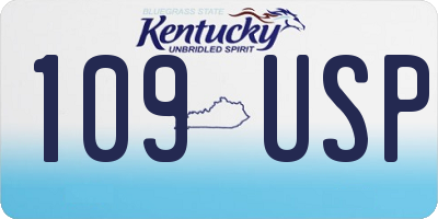 KY license plate 109USP