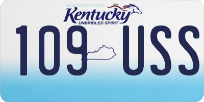 KY license plate 109USS