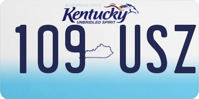 KY license plate 109USZ