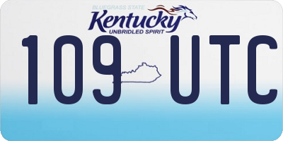 KY license plate 109UTC