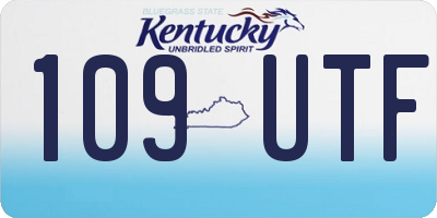 KY license plate 109UTF