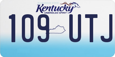 KY license plate 109UTJ