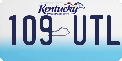 KY license plate 109UTL