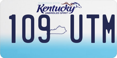 KY license plate 109UTM