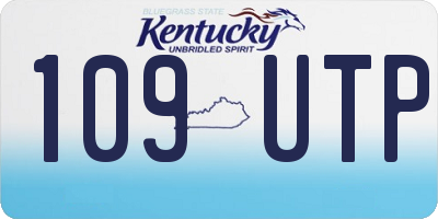 KY license plate 109UTP
