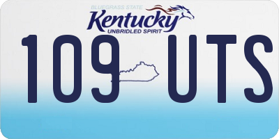 KY license plate 109UTS