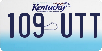 KY license plate 109UTT