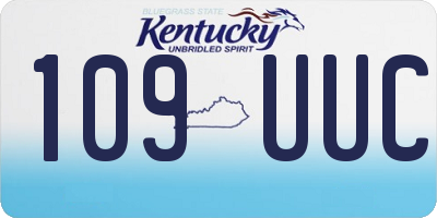 KY license plate 109UUC