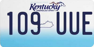 KY license plate 109UUE