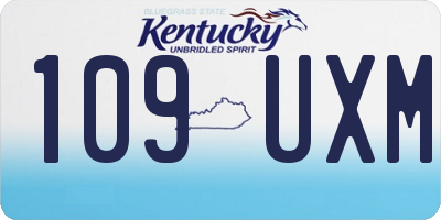 KY license plate 109UXM