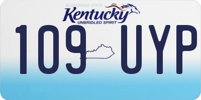KY license plate 109UYP