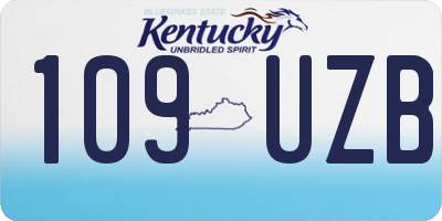 KY license plate 109UZB