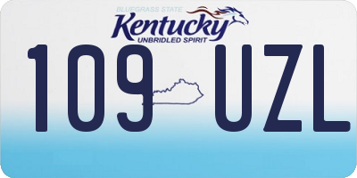 KY license plate 109UZL